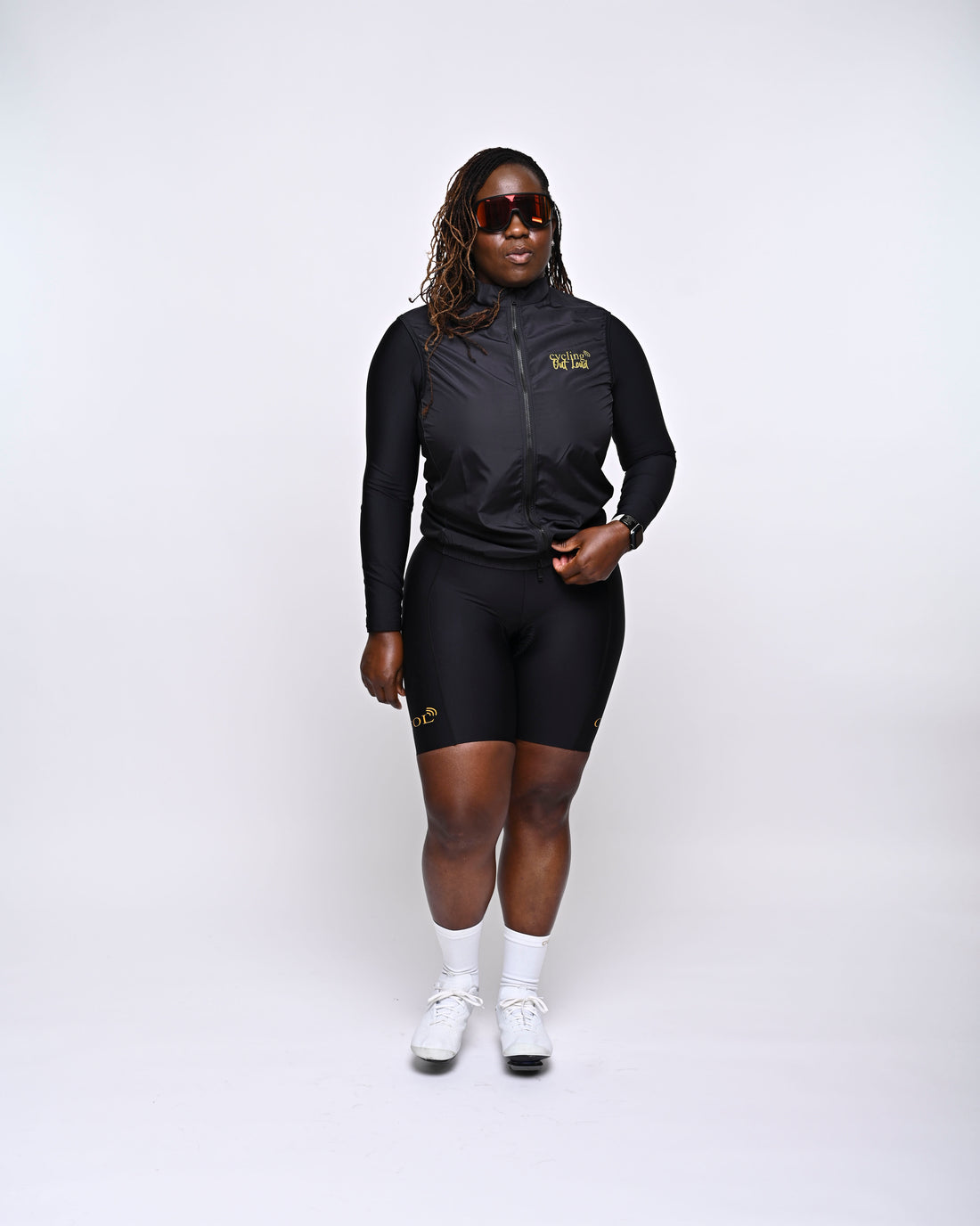 Women's Black Cycling Vest/Gilet