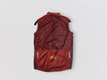 Cycling Out Loud unisex crimson cycling vest/gilet, zipper detail, men's fit