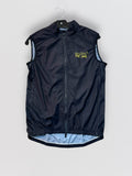 Cycling Out Loud unisex black cycling vest/gilet, zipper detail, women's fit