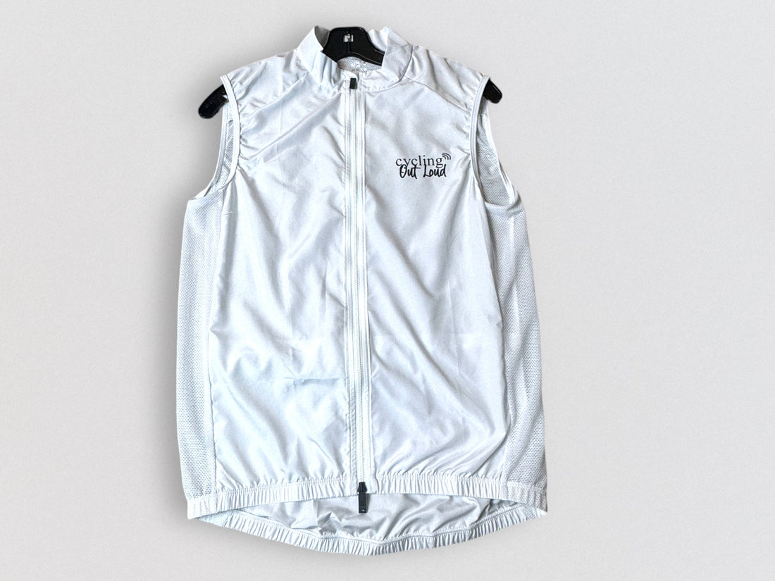 Men's White Cycling Vest/Gilet