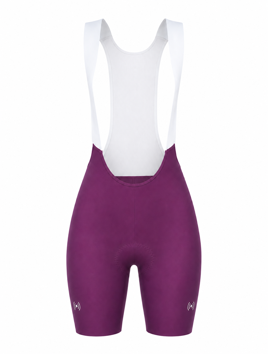 Cycling Out Loud Women's Quick-Dry Bordeaux seamless cycling bibs, front view