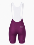 Cycling Out Loud Women's Quick-Dry Bordeaux cycling bibs, back view