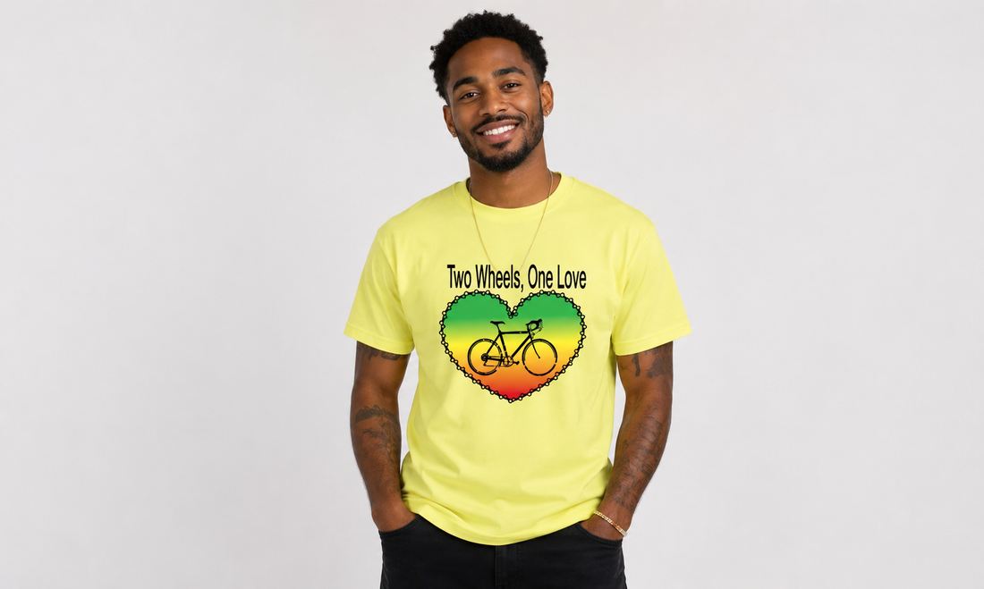 Two Wheels One Love T-Shirt - Yellow