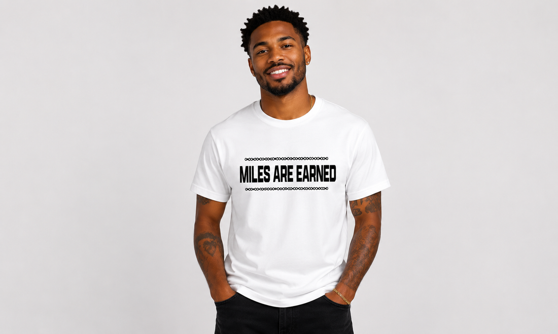 Miles Are Earned T-Shirt - White