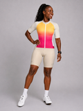 Cycling Out Loud Women's Ember Glow cycling jersey, back view