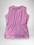 Cycling Out Loud Women's Rose Pink sleeveless jersey worn on model