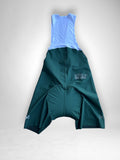 Cycling Out Loud Women's Emerald Green seamless bibs, fabric detail